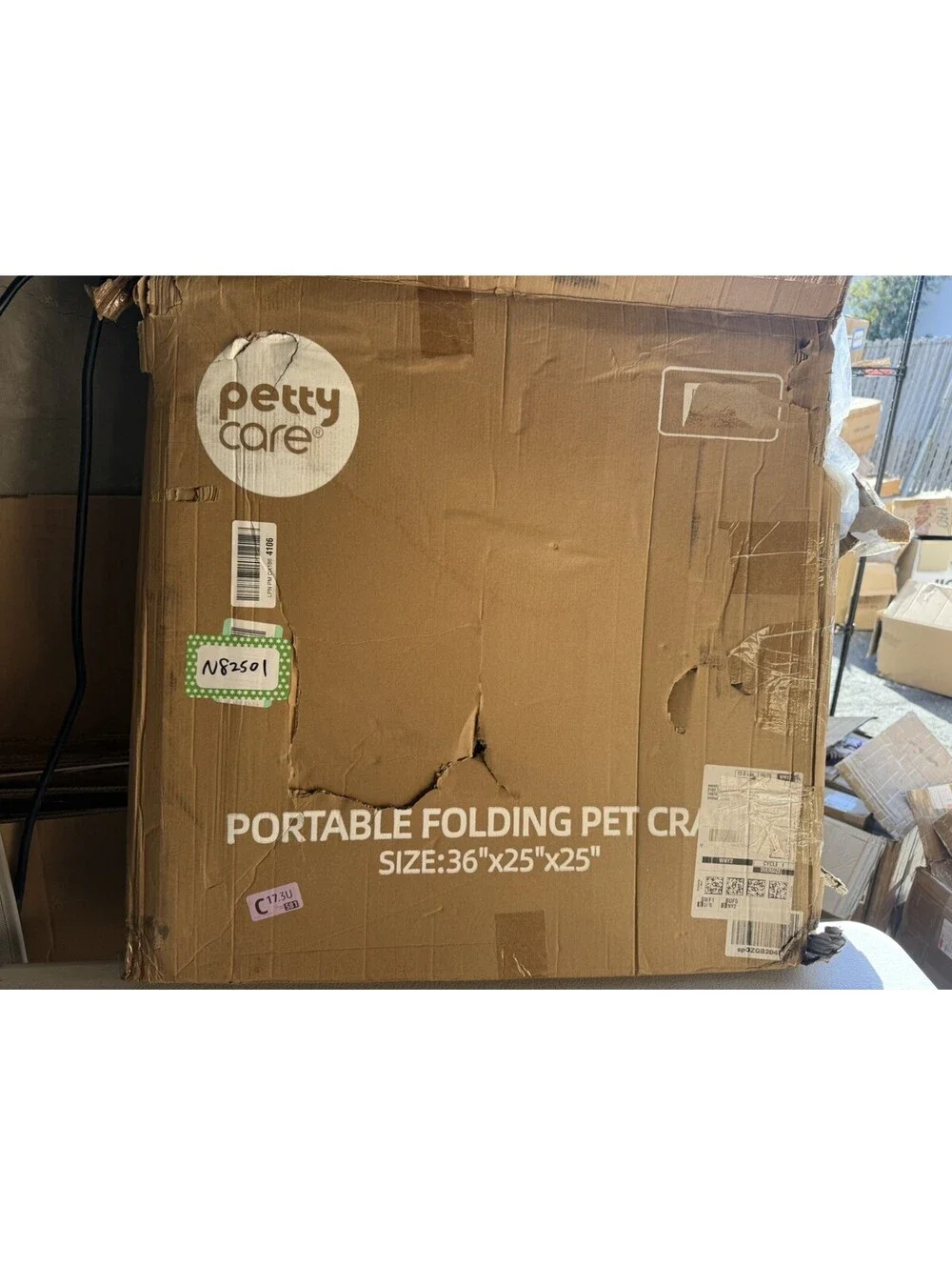 Pettycare 35in Soft-Sided Folding Dog Crate Kennel Read Description